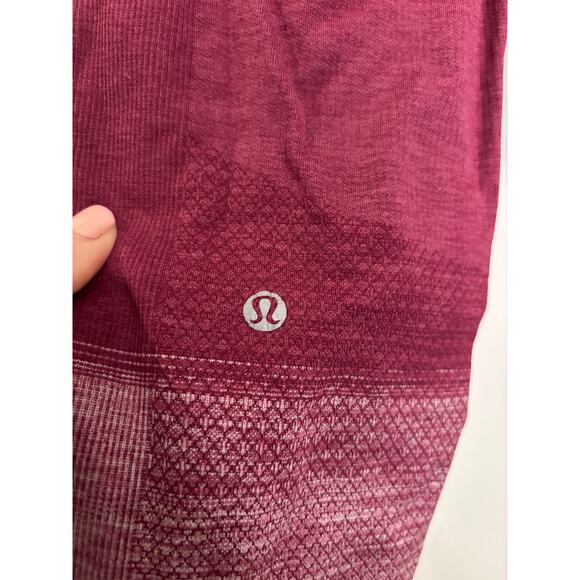 Lululemon Leggings Womens 4 Seamlessly Street Crop Heathered Dashing Purple - Picture 3 of 4